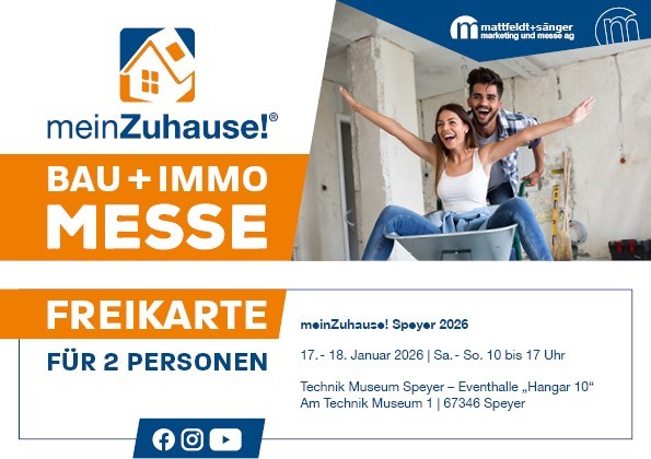 Bau- und Immobilienmesse Freikarte für zwei Personen